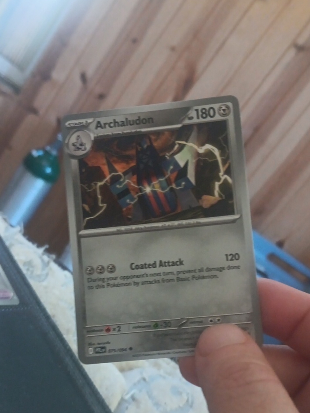 Pokemon Archaludon Trading Card - Silver and Black